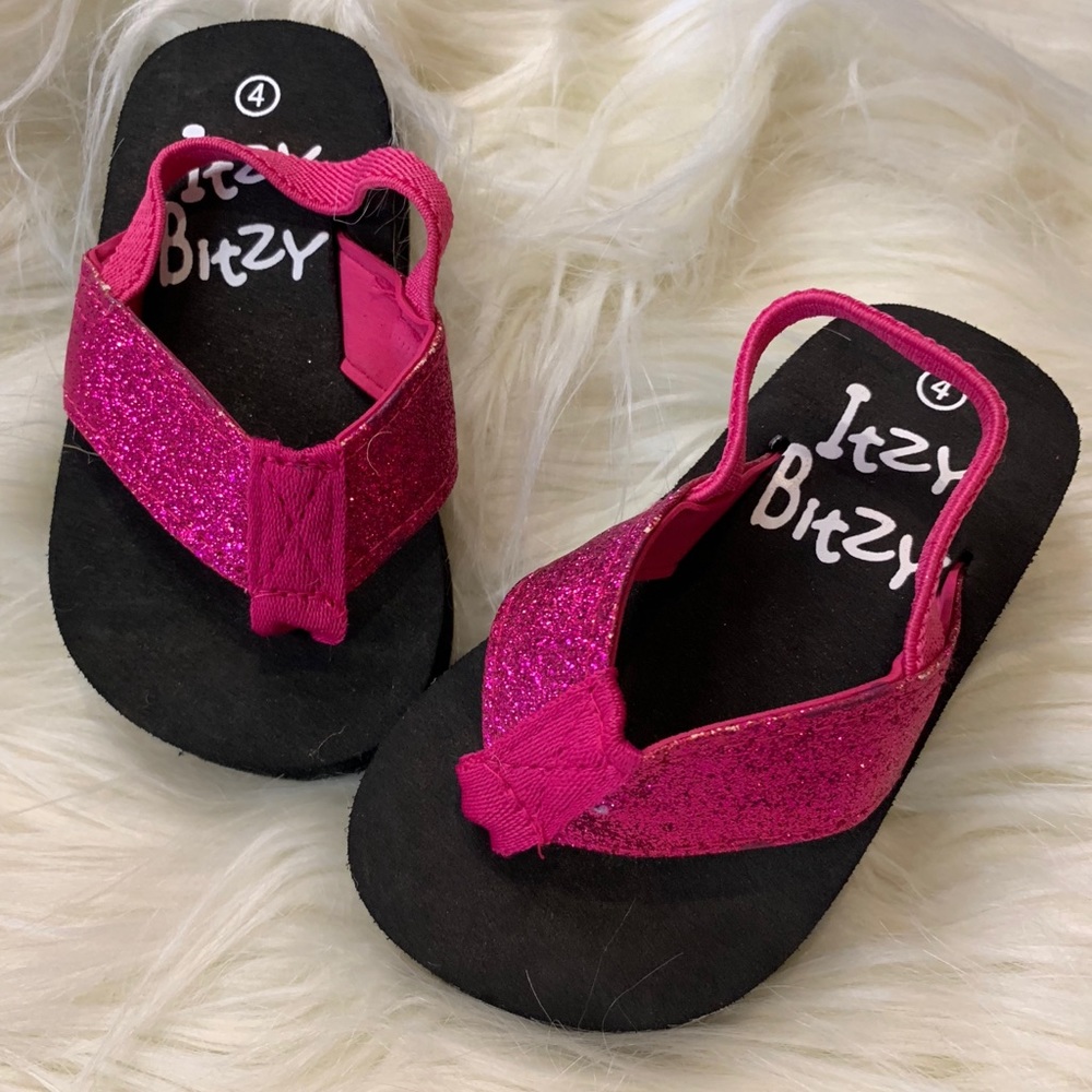 Girls Pink Glitter FlipFlops